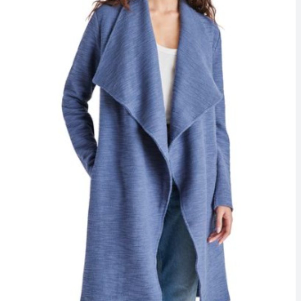 Steve Madden Slub Knit Jacket Blue NWT